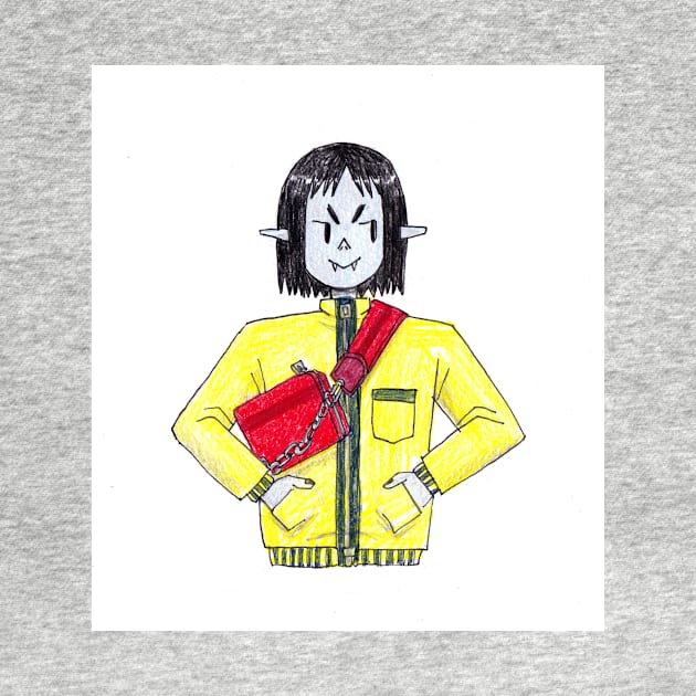 Marceline the Vampire Queen yellow jacket doodle by sadnettles